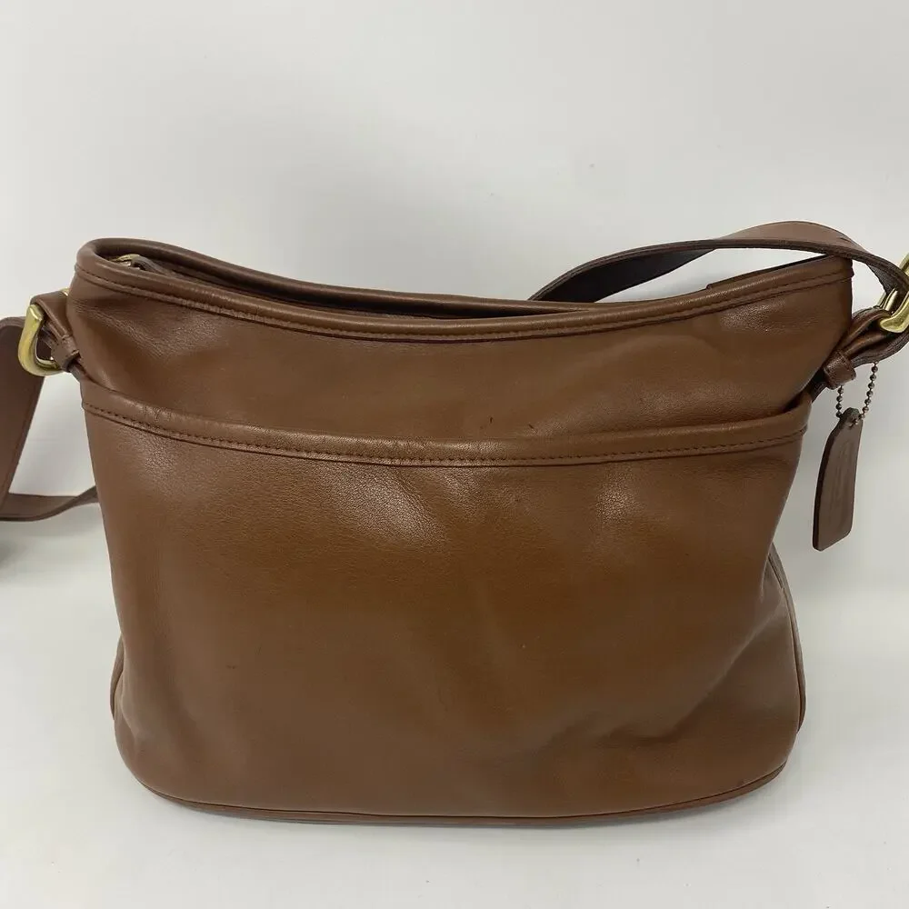 Vintage Coach Worth Bag 4143 British Tan/brown Leather Made In USA